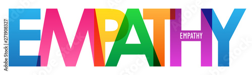 EMPATHY rainbow vector typography concept banner photo