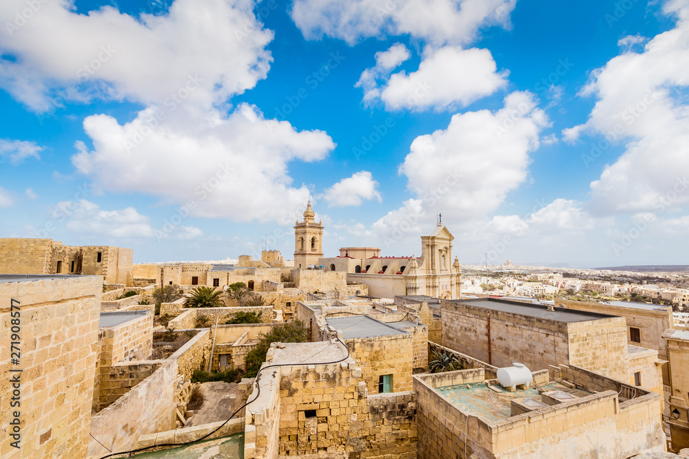 Top view from the Citadel, Gozo. The Cittadella, also known as the Castello