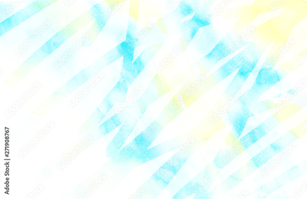 水彩背景テクスチャ レモン色とターコイズブルー Stock Illustration Adobe Stock