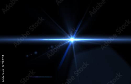 Fototapeta Naklejka Na Ścianę i Meble -  lens flare effects for overlay designs or screen blending mode to make high-quality images of cool light isolated on a black background