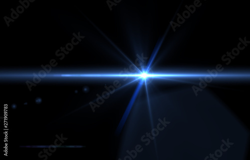 Wallpaper Mural lens flare effects for overlay designs or screen blending mode to make high-quality images of cool light isolated on a black background Torontodigital.ca