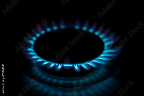 Gas flame of a gas stove
