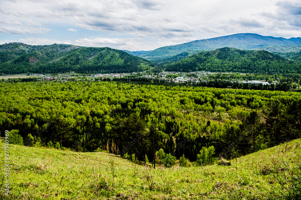 Beautiful spring landscape in Altai 