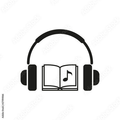 Audiobook sign. Simple vector illustration