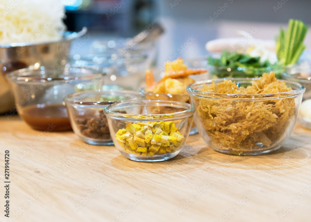 Asian food background with various ingredients Thai cuisine, Pad Thai Sauce Recipe Asian food background with various ingredients Thai cuisine, Pad Thai Sauce Recipe