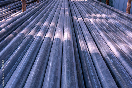 Metal steel pipe stacking