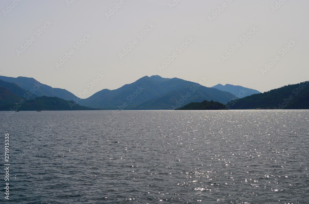 Clear blue water of the Mediterranean in Marmaris, Turkey Clear blue water of the Mediterranean in Marmaris, Turkey
