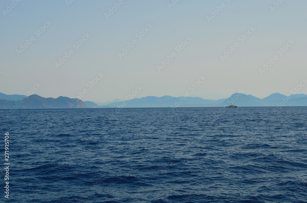 Clear blue water of the Mediterranean in Marmaris, Turkey Clear blue water of the Mediterranean in Marmaris, Turkey