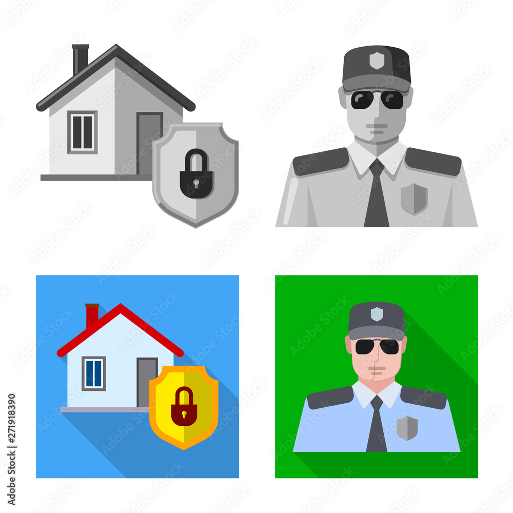 Isolated object of office and house logo. Set of office and system stock symbol for web. Isolated object of office and house logo. Set of office and system stock symbol for web.
