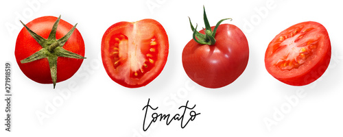 Creative layout made of tomato