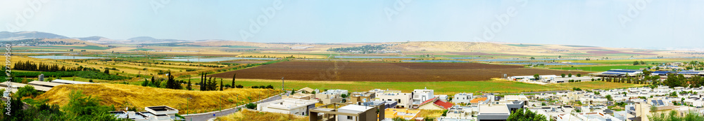 Panoramic view of Heftziba, Jezreel and Beit Shean Valleys