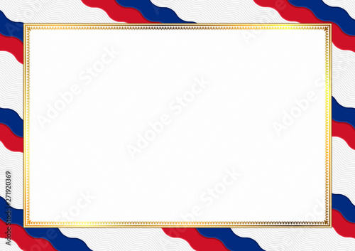 Border made with Liechtenstein national colors