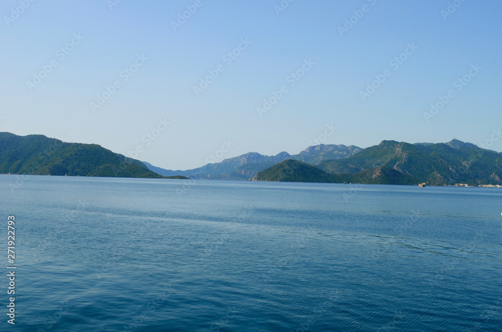 Clear water of the Mediterranean and yachts in Marmaris, Turkey Clear water of the Mediterranean and yachts in Marmaris, Turkey
