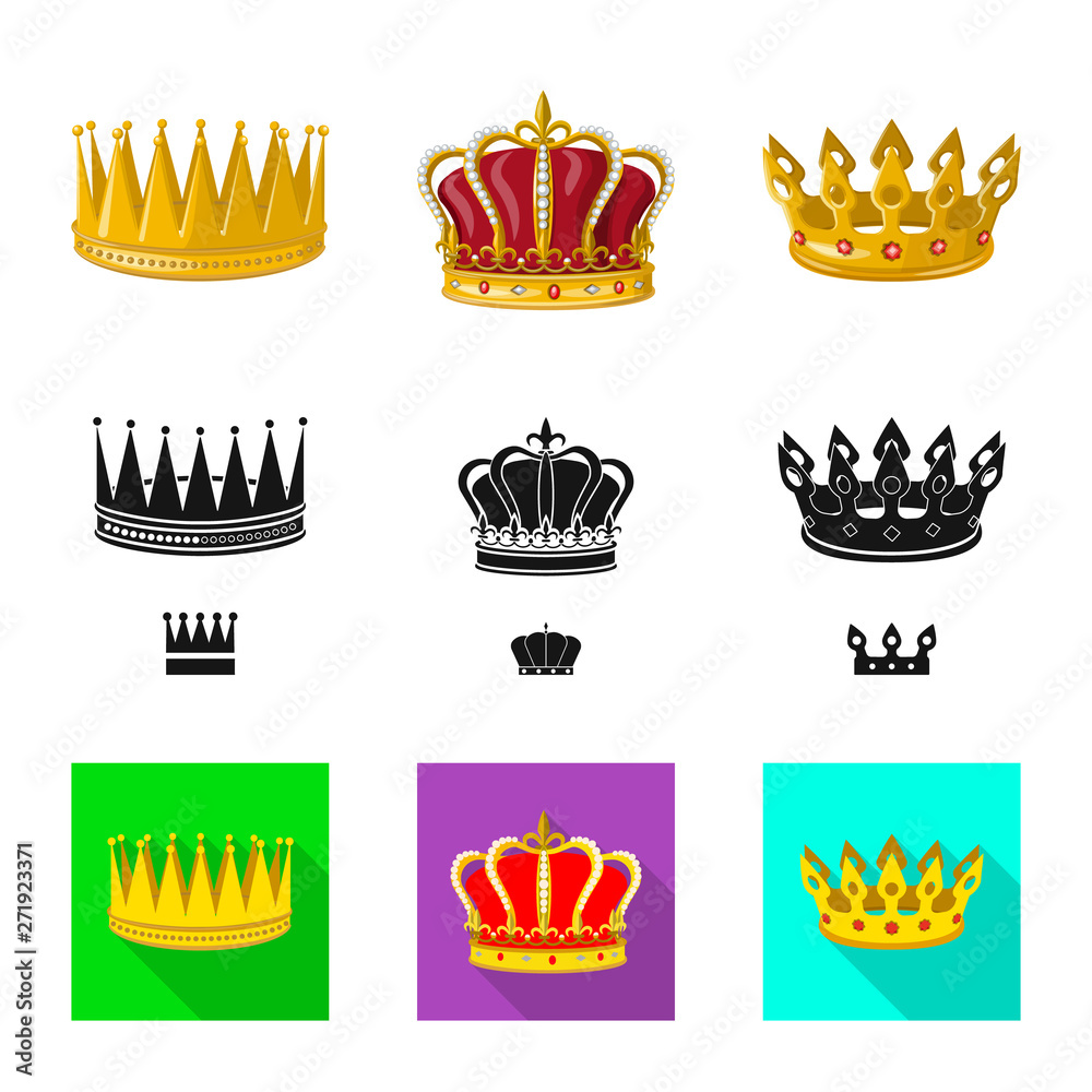 Vector illustration of medieval and nobility symbol. Collection of medieval and monarchy stock symbol for web. Vector illustration of medieval and nobility symbol. Collection of medieval and monarchy stock symbol for web.