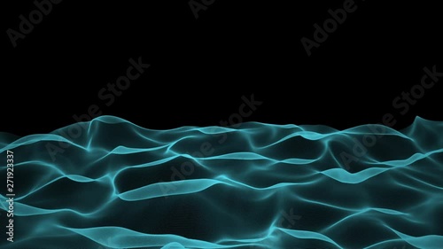 blue wave background, use for screensaver, 4k animation