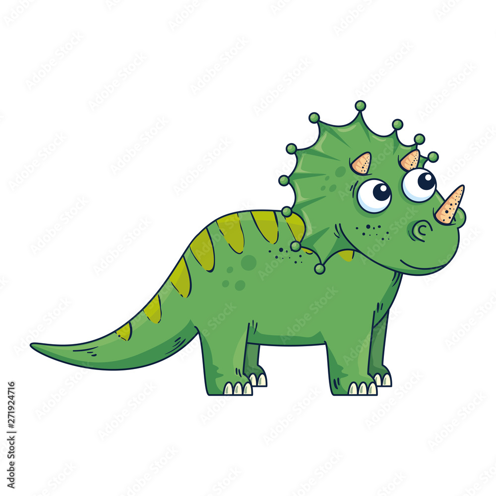 Naklejka premium cute dinosaur comic character icon