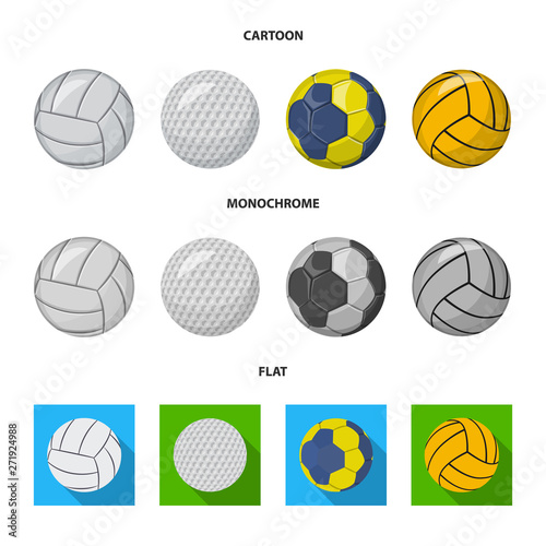Isolated object of sport and ball sign. Set of sport and athletic stock vector illustration. © Svitlana