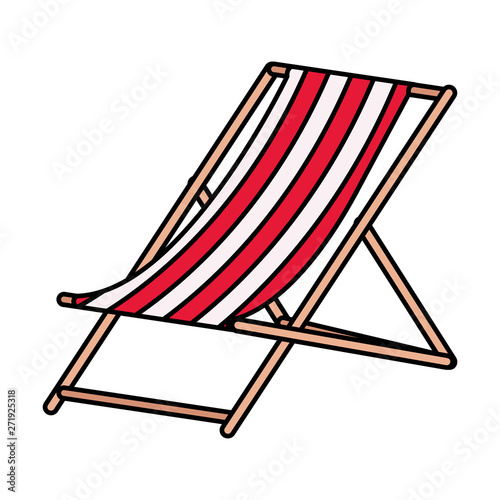 chair beach summer isolated icon