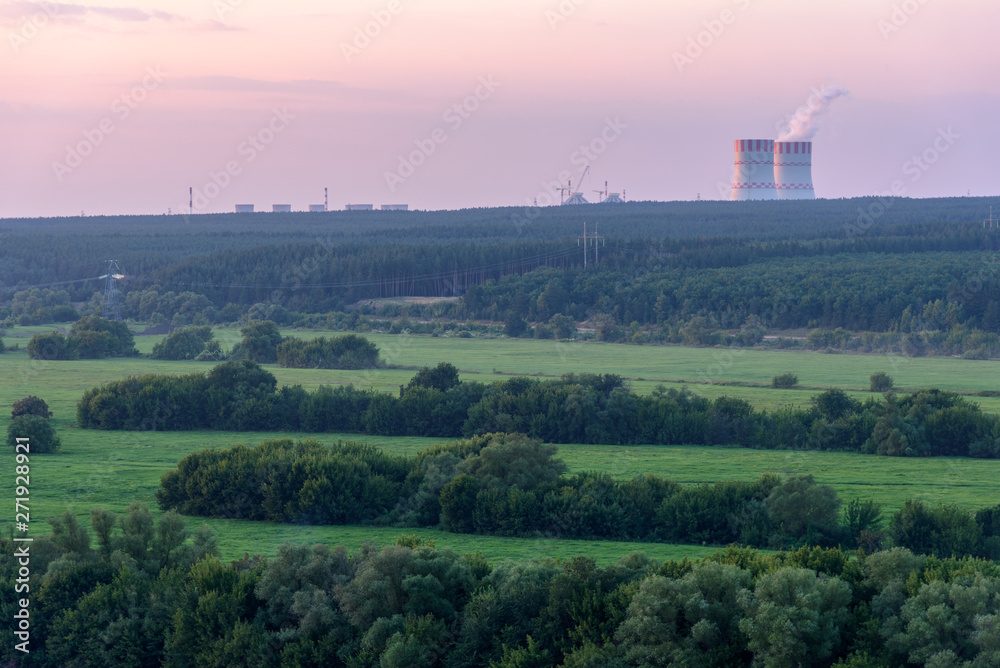 View of the nuclear power station in the Voronezh region, Russia