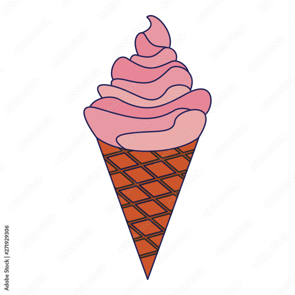 ice cream icon cartoon isolated