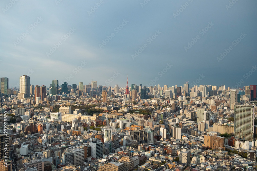 東京タワーのある都市風景