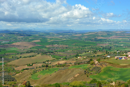 Cloudy landscapes in the Molise countryside in southern Italy.