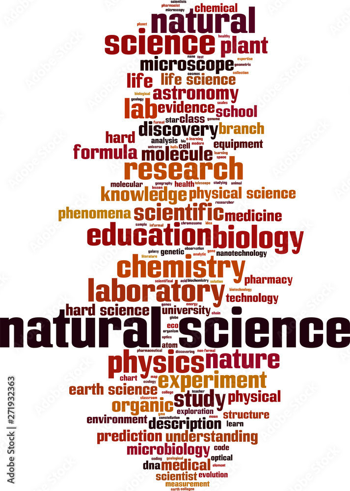 Obraz premium Natural science word cloud
