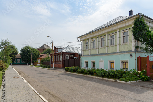 Old houses in the street of Kolomna, Russia