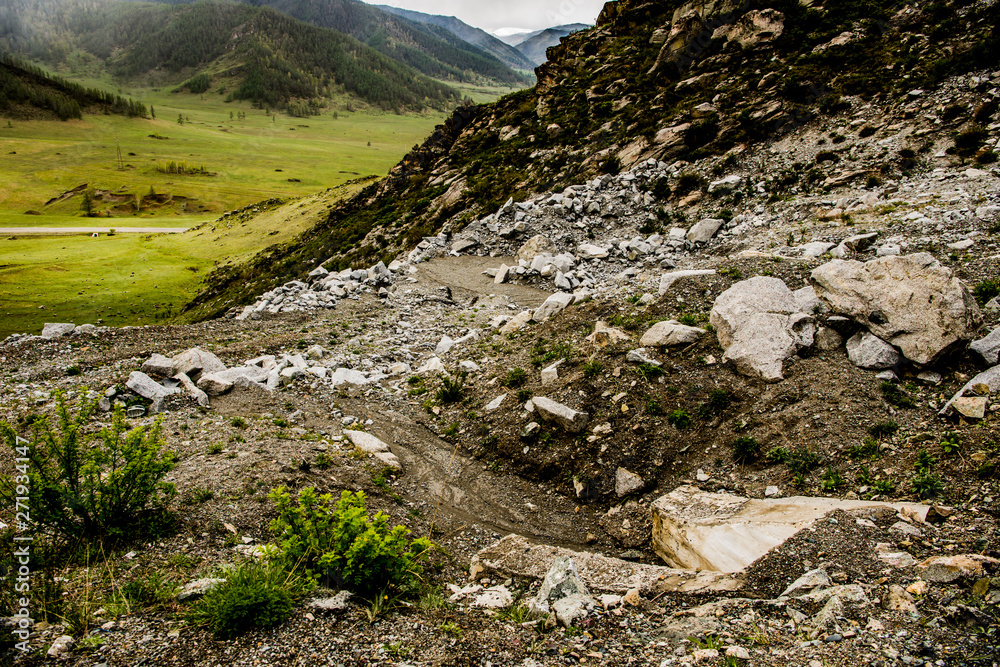 Beautiful spring landscape in Altai 