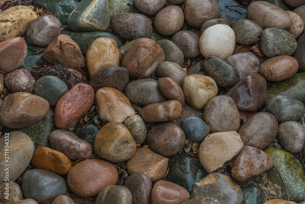 background of large pebbles. Stone texture background of large pebbles. Stone texture