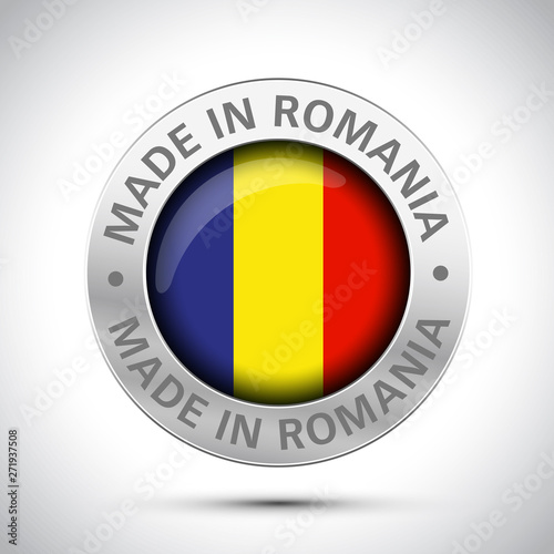 Free Download made in romania flag metal icon  - GFXLoad