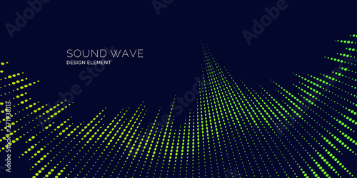 Sound wave. Vector illustration on dark background