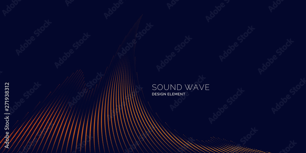 Naklejka premium Sound wave equalizer. Vector illustration on dark background