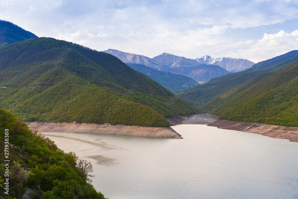 Zhinvali reservoir. Georgia