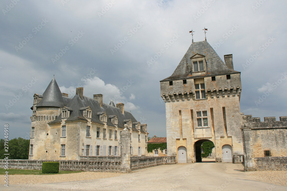 Roche-Courbon castle in Saint-Porchaire (france)