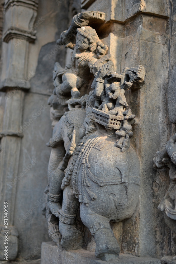 Stone Carvings of Beluru Halebidu, Karnataka, India