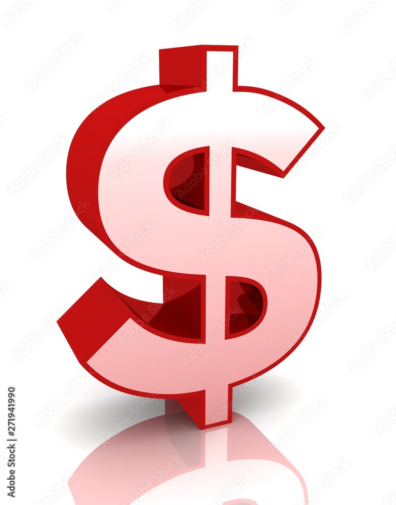Fototapeta premium dollar sign concept 3d illustration