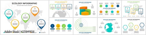 ecology info graphics collection - sustainable concept - charts, symbols, graphic elements