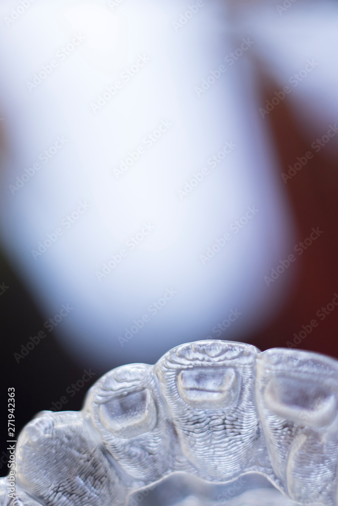 Fototapeta premium Invisible dental teeth aligners