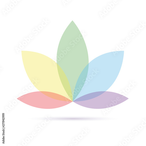 Fototapeta Naklejka Na Ścianę i Meble -  colorful lotus flower isolated on white background vector illustration EPS10