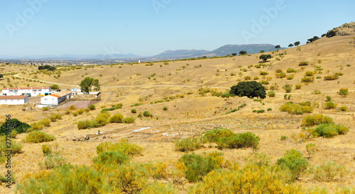 La Bienvenida village and the archaeological site of the Roman city of Sisapo. Province of Ciudad Real Castilla la Mancha Spain. photo