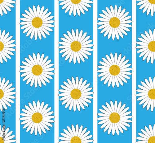Chamomile seamless pattern. photo