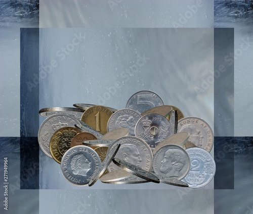 Münzen von verschiedenen Länder. Altes Geld. Für werbung