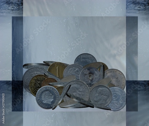 Münzen von verschiedenen Länder. Altes Geld. Für werbung