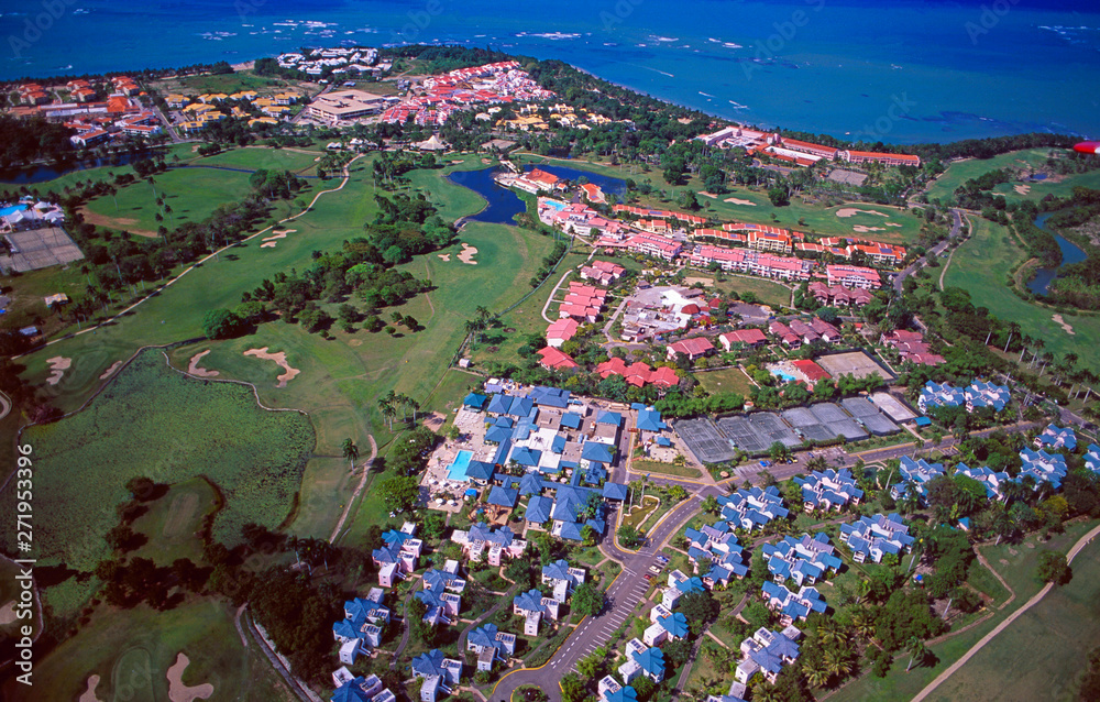 Dominican Republic: Airshot from the 18 holes golf course of Puerto Plata