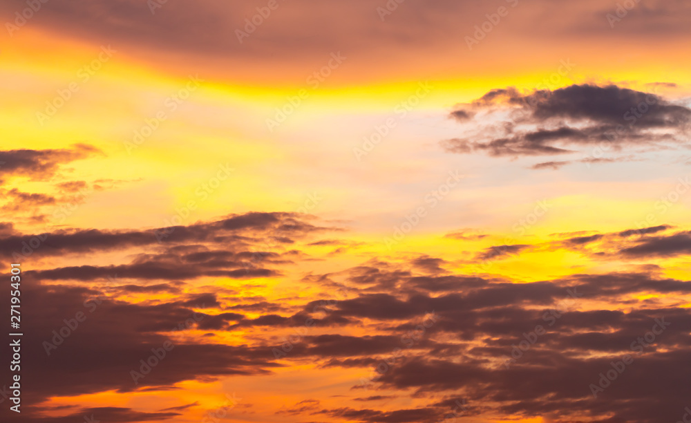 Abstract background, scenery of dramatic sky in evening.