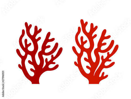 Coral logo. Isolated coral on white background