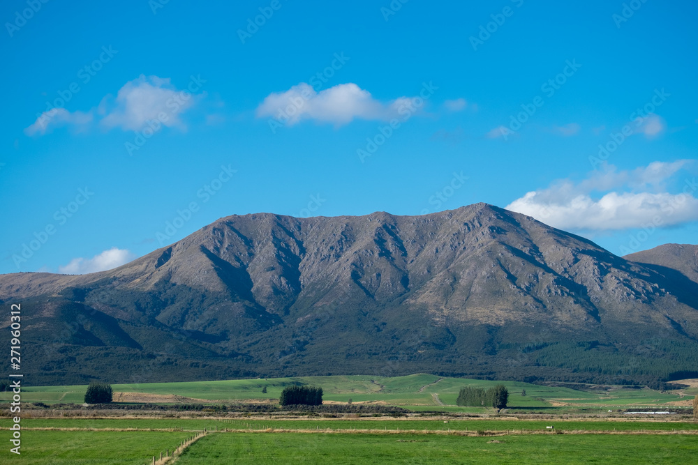 Green Mountain landscape near Queenstown in New Zealand