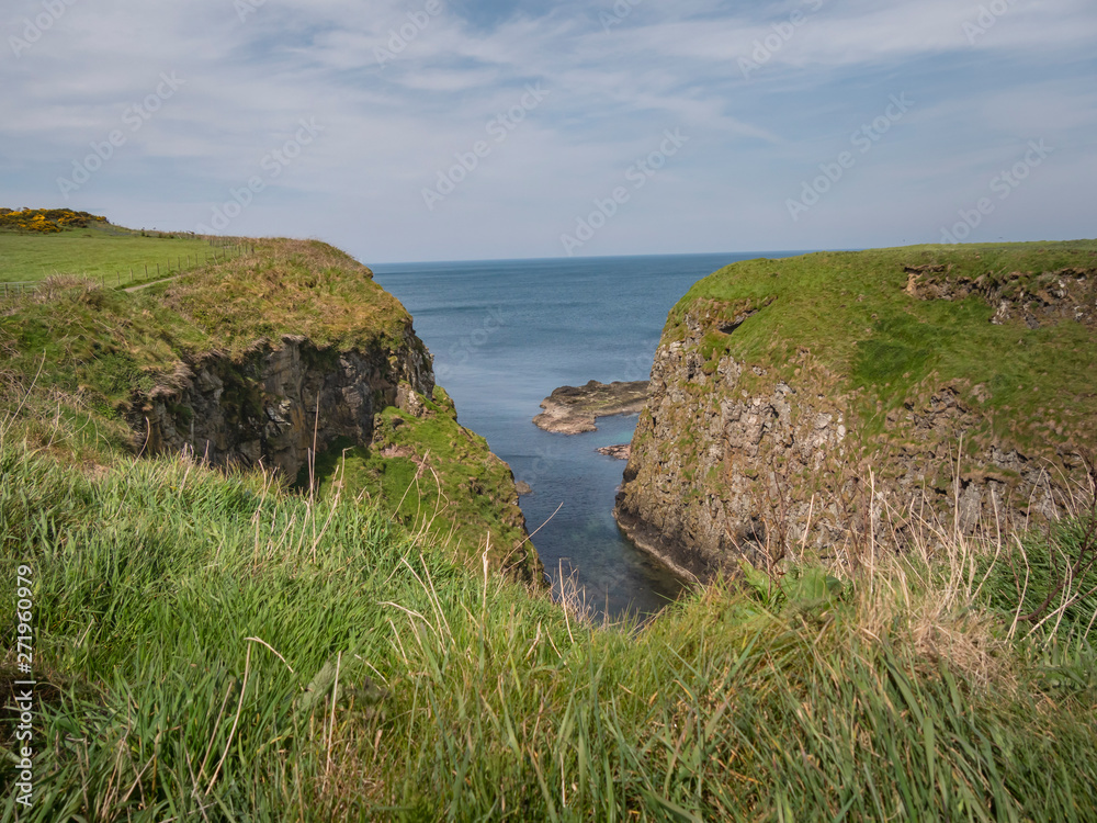 Amazing Causeway Coast in Northern Ireland on a sunny day - travel photography