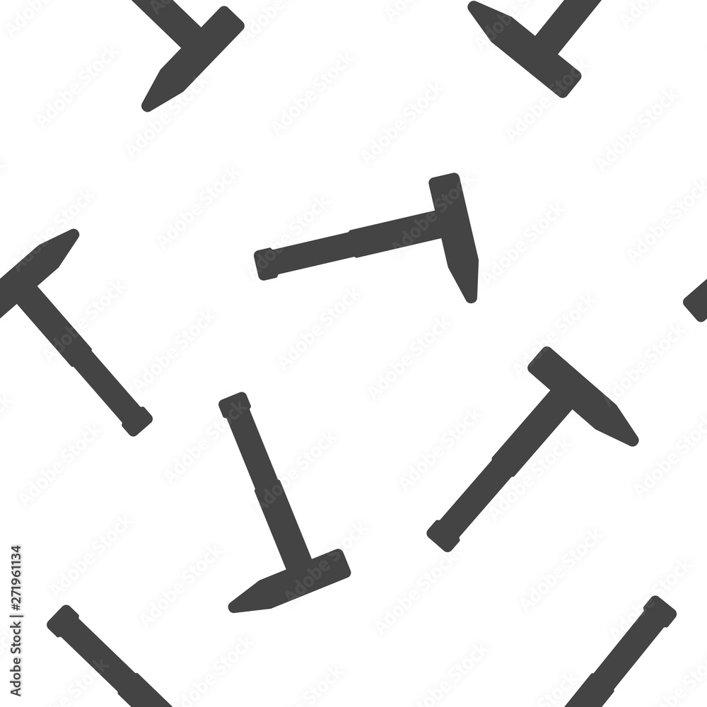 Vector hammer neon light icon. Hammer working tool seamless pattern on a white background. Vector hammer neon light icon. Hammer working tool seamless pattern on a white background.
